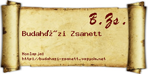 Budaházi Zsanett névjegykártya