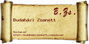 Budaházi Zsanett névjegykártya